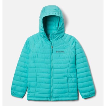 Columbia Powder Lite Hooded, Chamarras Azules Para Niña | 427095-QSD